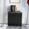 Costway 16''Cube Ottoman Pouffe Storage Box Lounge Seat Footstools with Hinge Top Red Brown/Black